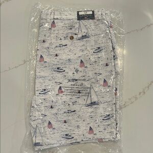Vineyard Vines White Nautical Print Shorts